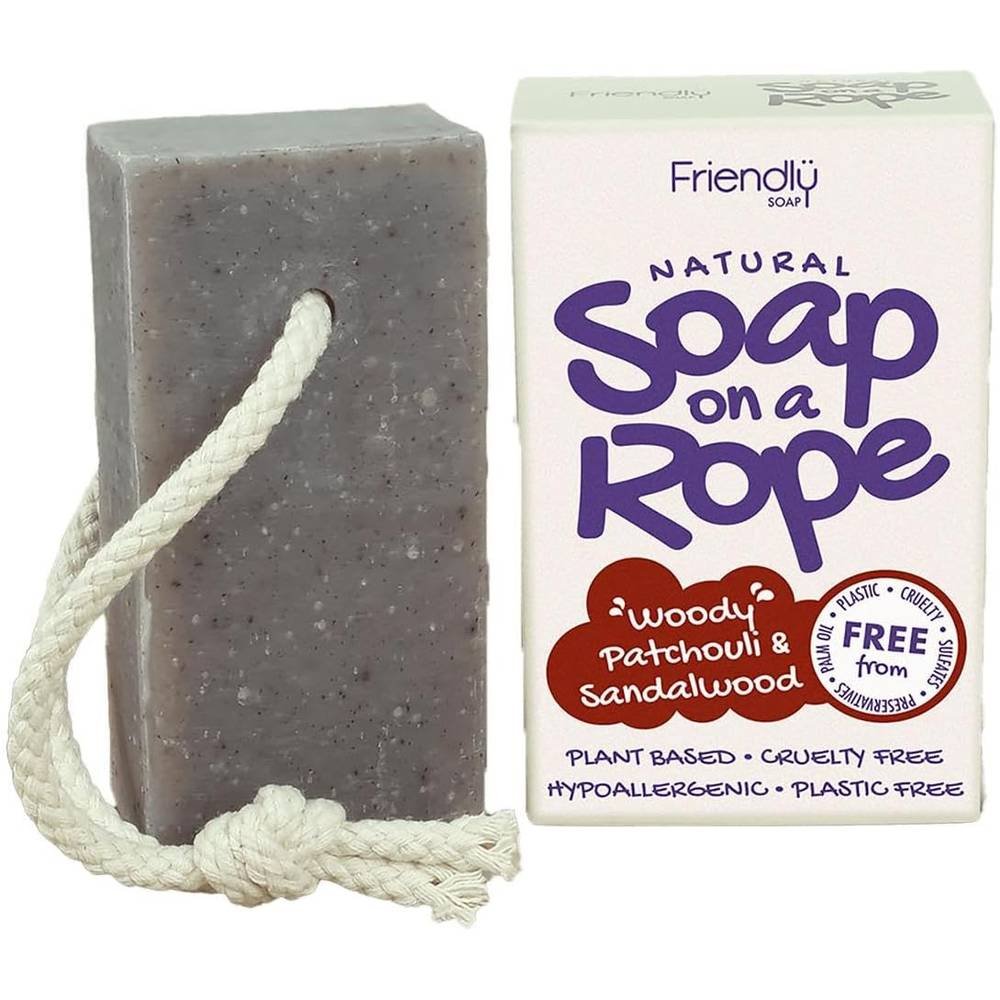 Patchouli & Sandalwood Soap on a Rope Friendly Soap 6x125g Patchouli & Sandalwood Soap on a Rope Friendly Soap 6x125g