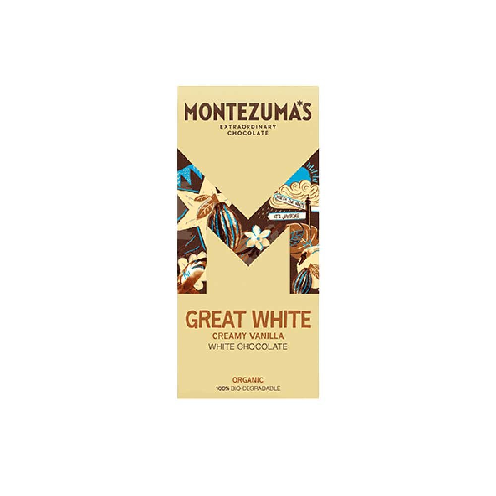 Organic Great White Chocolate Montezuma 90g Organic Great White Chocolate Montezuma 90g