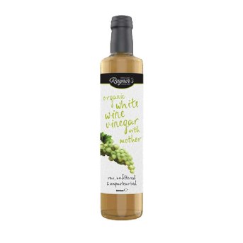 Organic White Wine Vinegar with the mother Rayners 500ml
