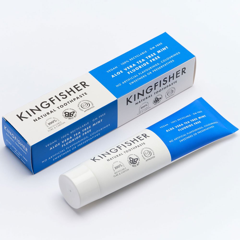 Aloe Tea Tree - Mint - Fluoride Free Kingfisher 100ml Aloe Tea Tree - Mint - Fluoride Free Kingfisher 100ml