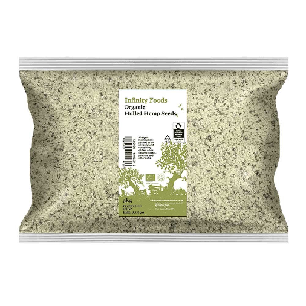 Organic Hulled Hemp Seeds Infinity Foods 5kg Organic Hulled Hemp Seeds Infinity Foods 5kg