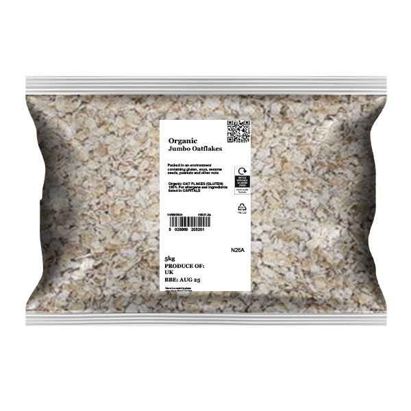 Organic Jumbo Oatflakes Infinity Foods 5kg