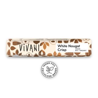 Organic White Nougat Crisp Chocolate Vivani 18x35g Organic White Nougat Crisp Chocolate Vivani 18x35g