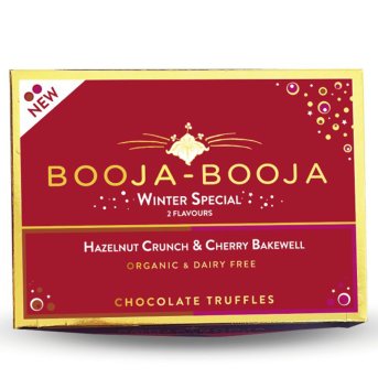 Organic Winter Special Hazelnut & Cherry Bakewell - 8 Truffles Booja Booja 8x92g Organic Winter Special Hazelnut & Cherry Bakewell - 8 Truffles Booja Booja 8x92g