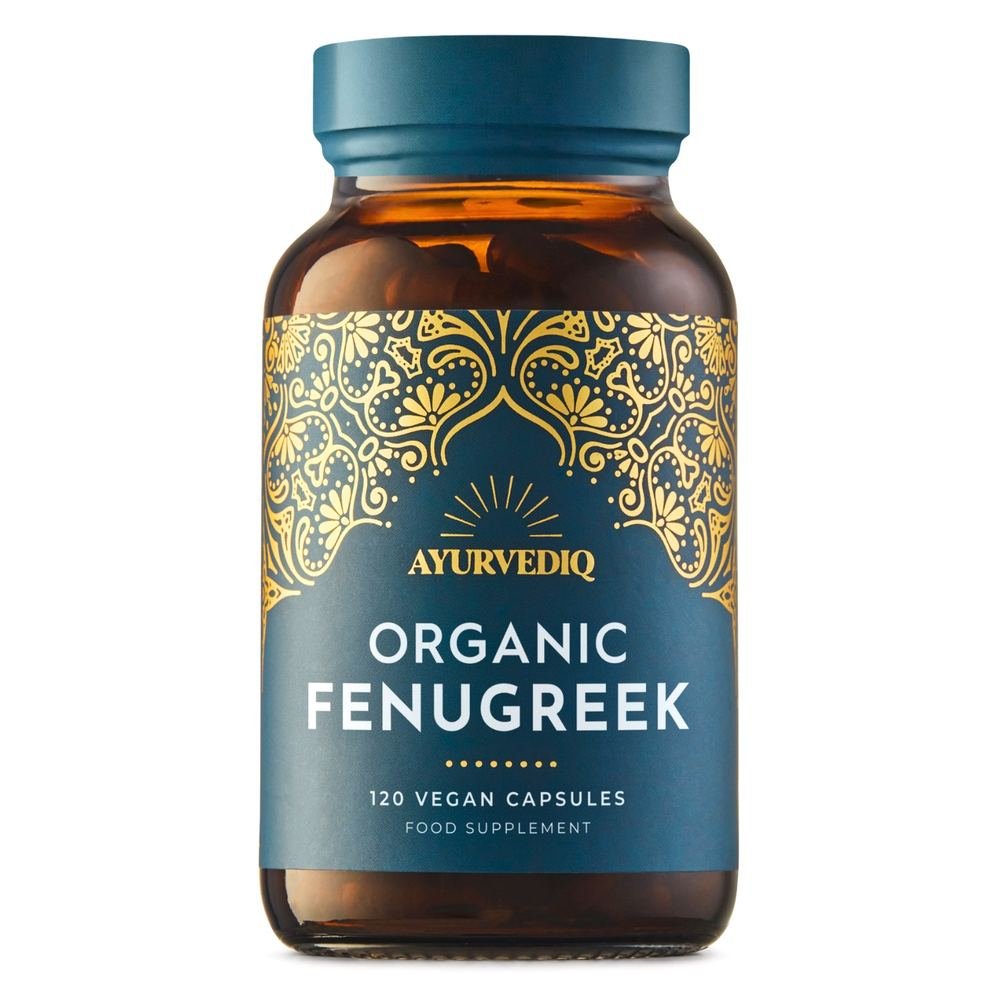 Organic Fenugreek - 120 capsules Ayurvediq 1x1jar