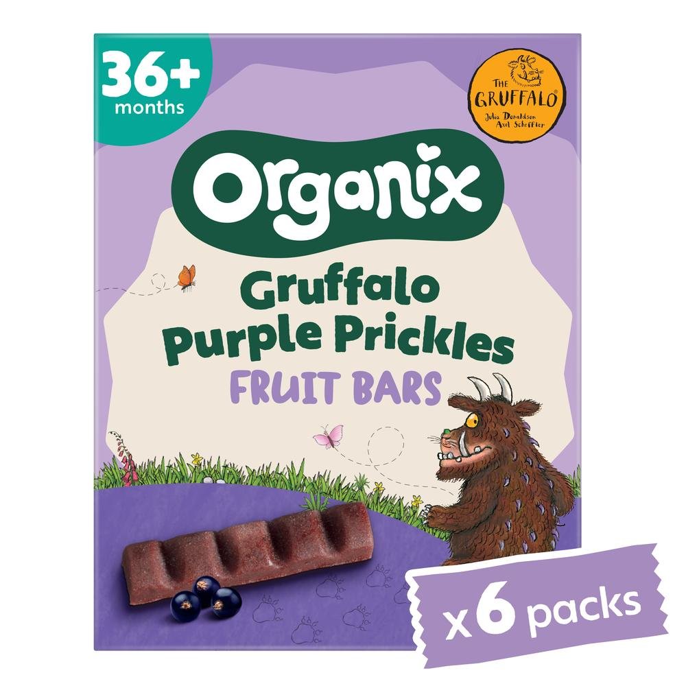 Organic Gruffalo Purple Prickle Fruit Bars Organix 6x6x17g Organic Gruffalo Purple Prickle Fruit Bars Organix 6x6x17g