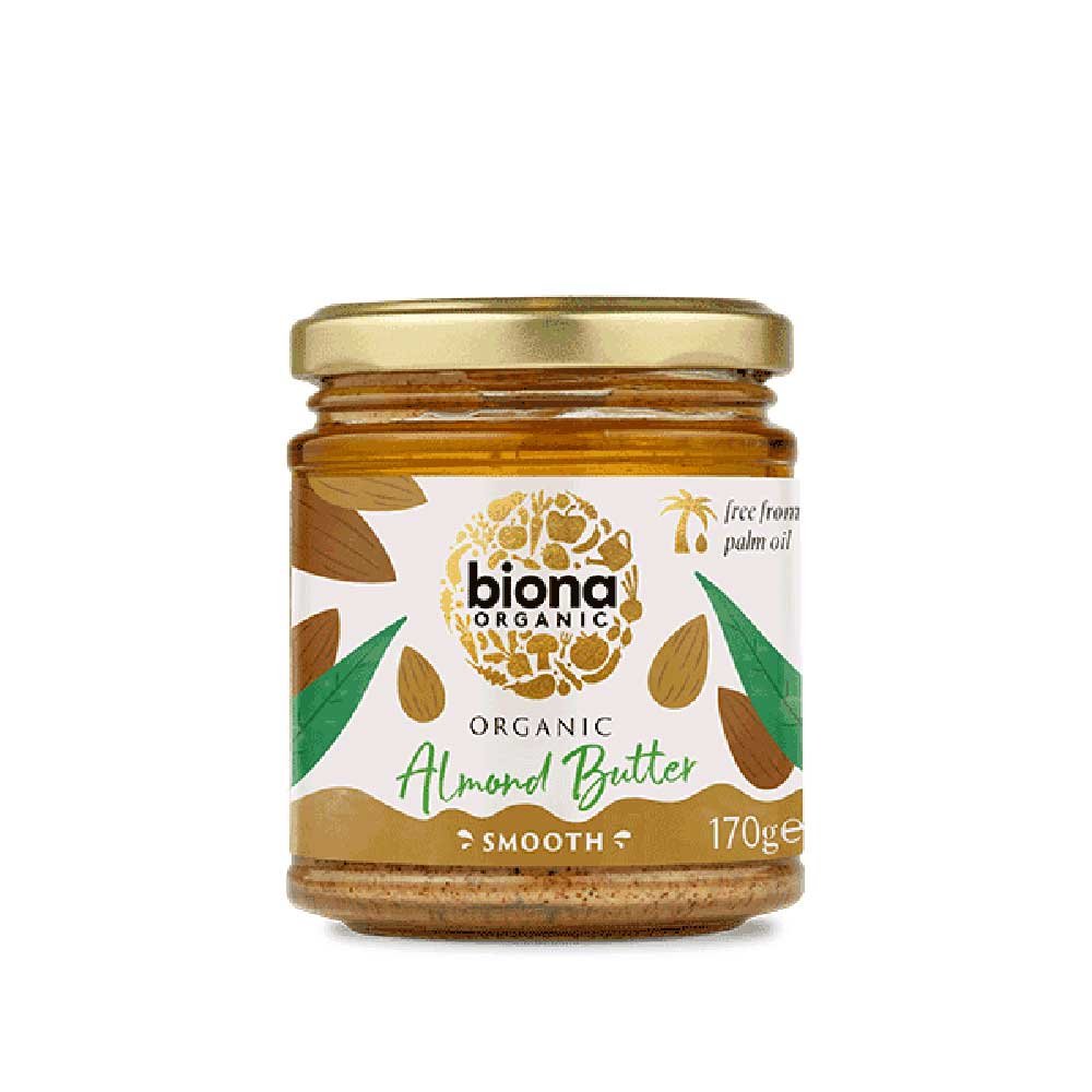 Organic Smooth Almond Butter - small Biona 170g