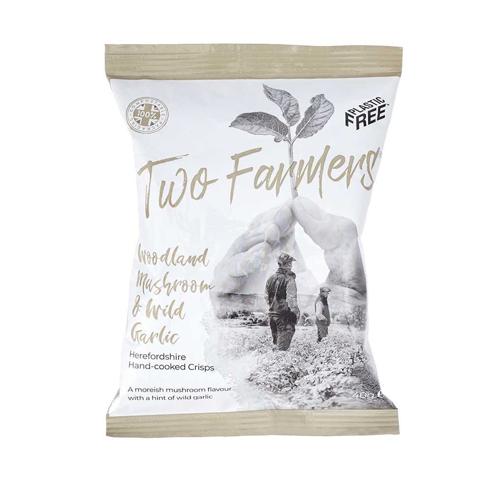 Woodland Mushroom & Wild Garlic Crisps Two Farmers 40g