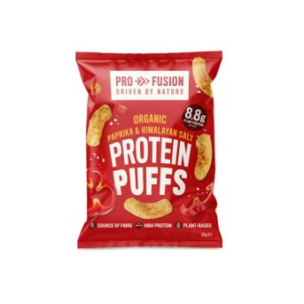 Organic Protein Puffs Paprika & Himalayan Salt Profusion 14x40g Organic Protein Puffs Paprika & Himalayan Salt Profusion 14x40g