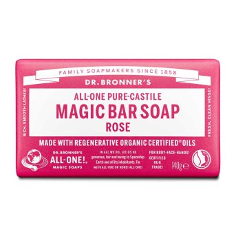 Organic Rose Soap Bar Dr. Bronner 12x140g