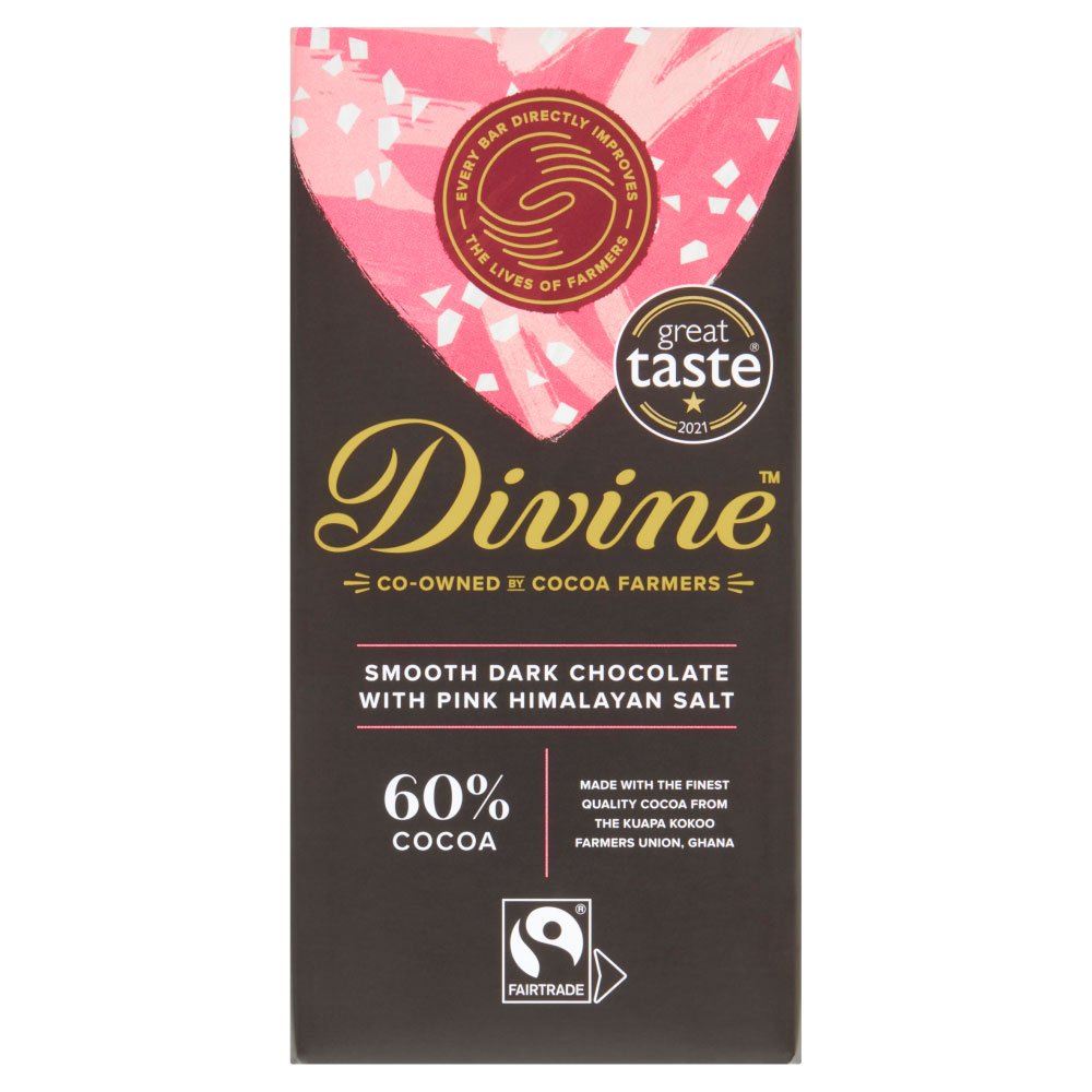 Dark Chocolate with Himalayan Salt Divine 90g Dark Chocolate with Himalayan Salt Divine 90g
