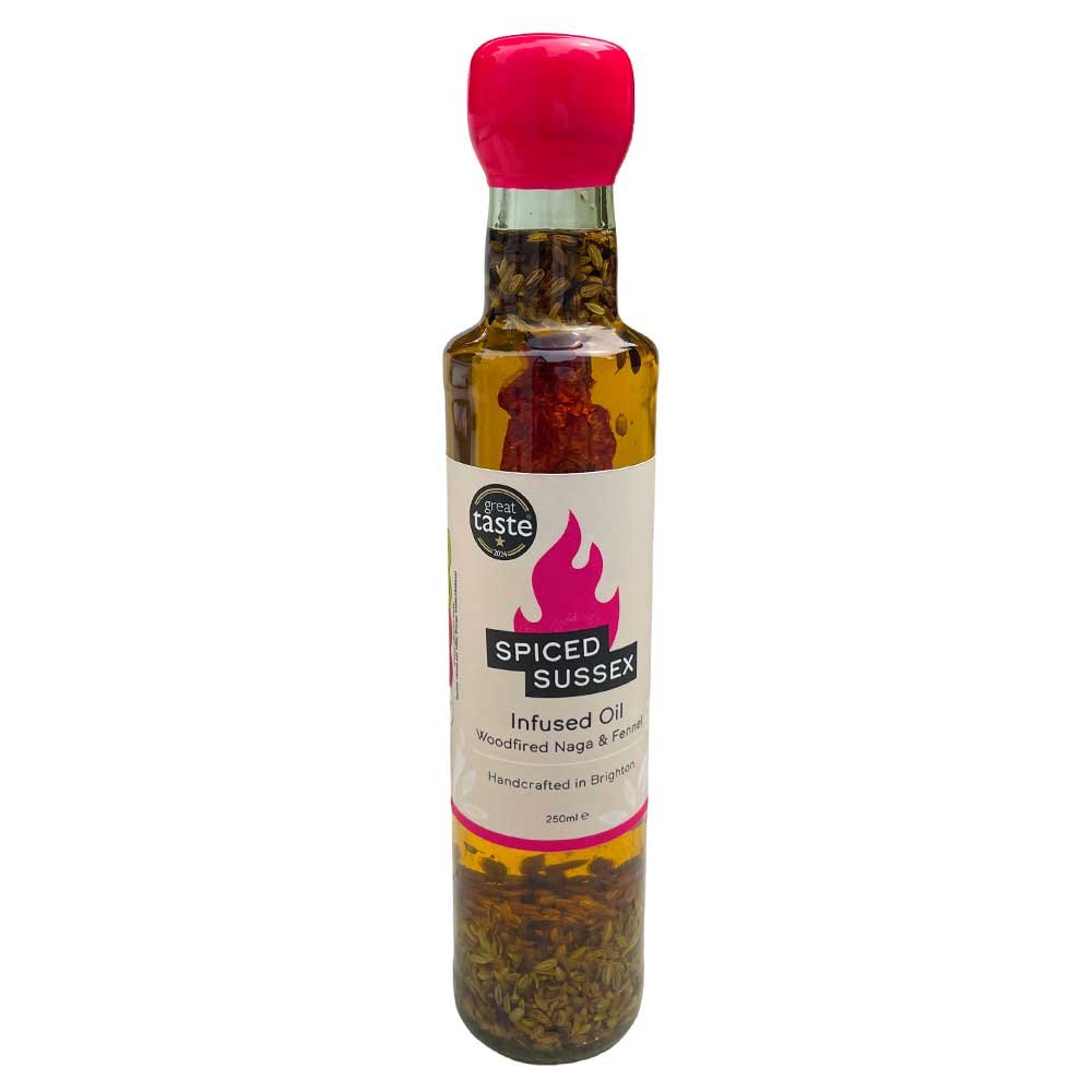 Infused Rapeseed Oil - woodfired Naga & Fennel Spiced Sussex 6x250ml