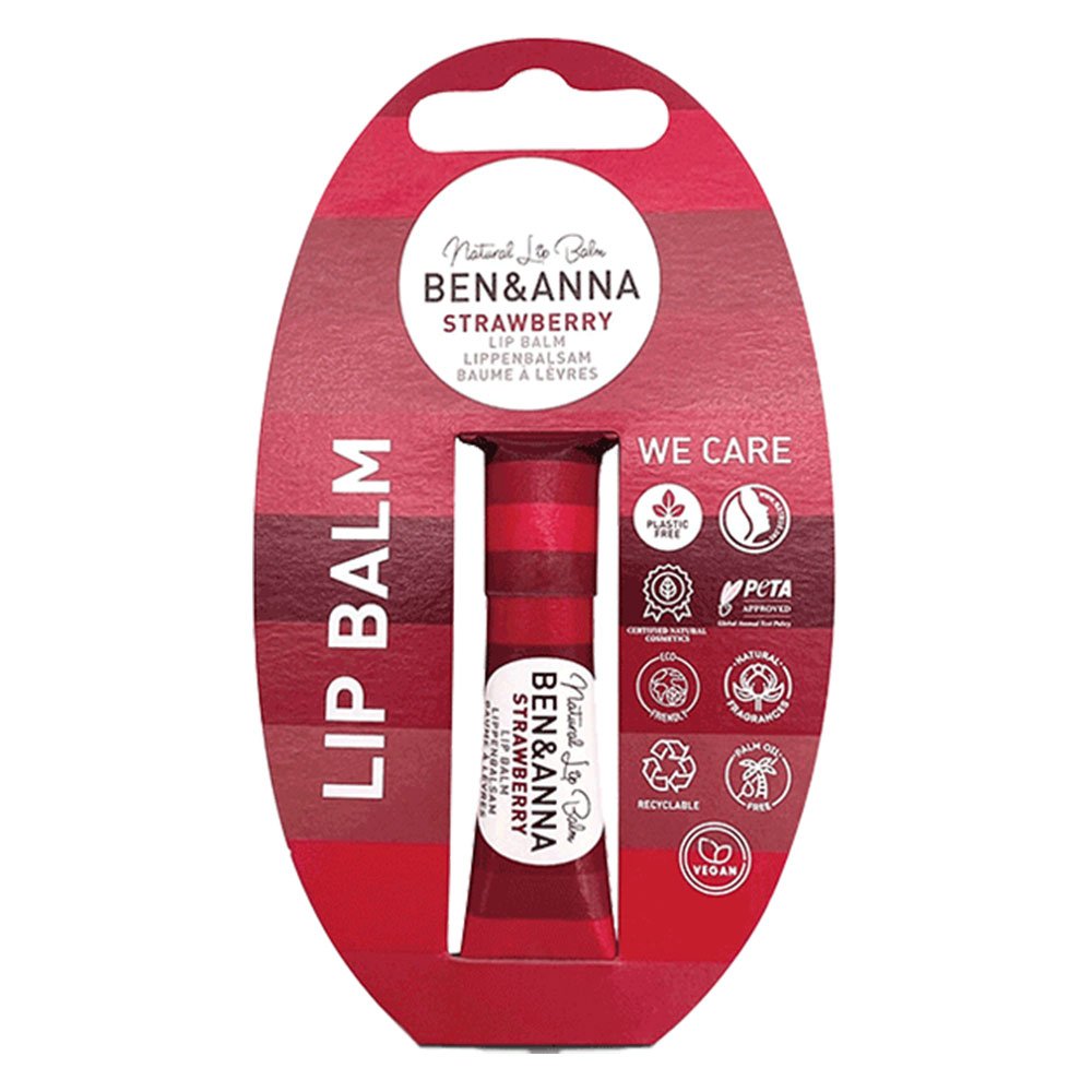 Organic Lip Balm Strawberry Ben & Anna 6g Organic Lip Balm Strawberry Ben & Anna 6g