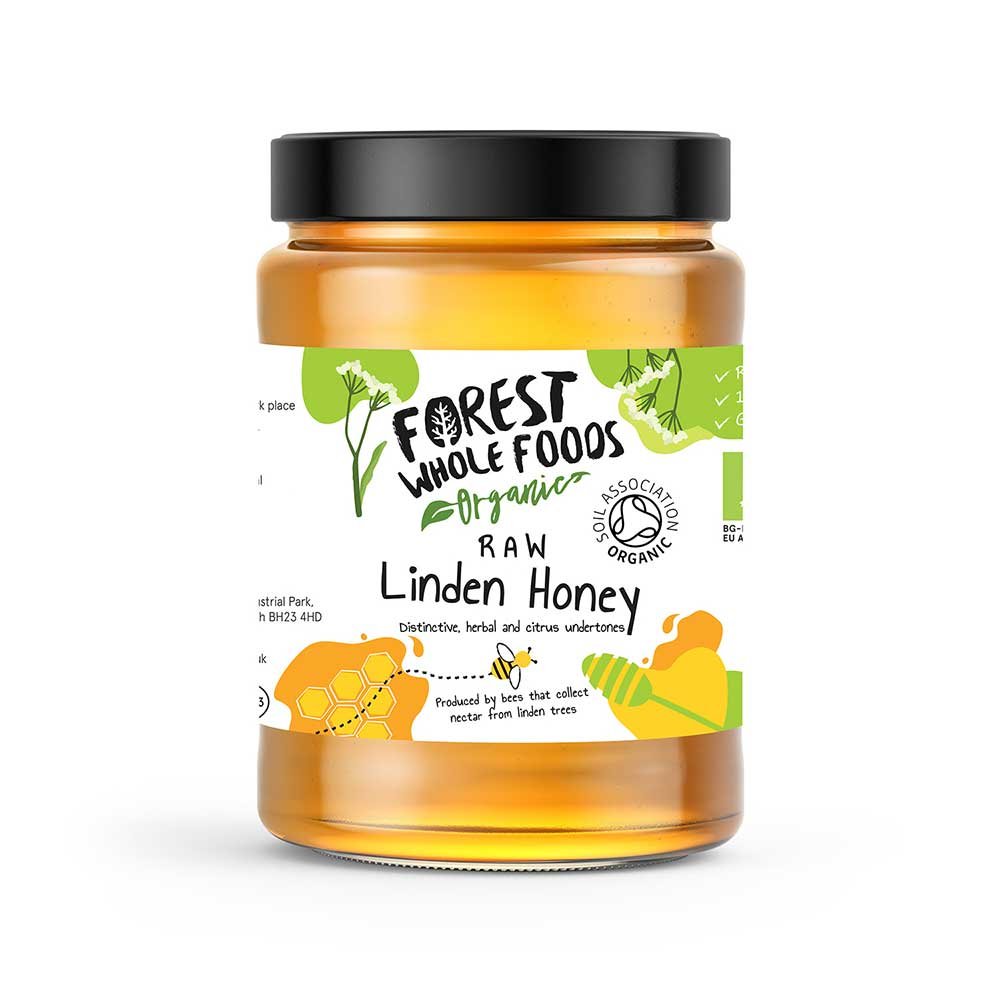 Organic Raw Linden Honey Forest Whole Foods 6x500g