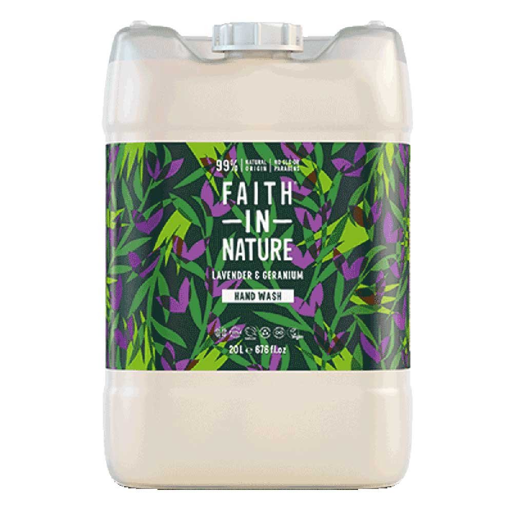 Bulk Hand Wash Lavender & Geranium Faith in Nature 20l Bulk Hand Wash Lavender & Geranium Faith in Nature 20l