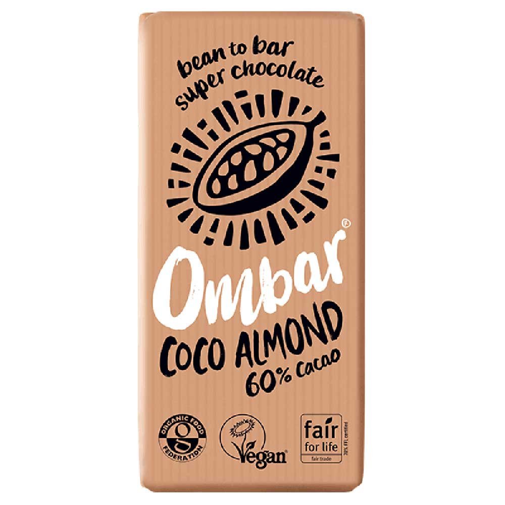 Organic Coco Almond Chocolate - large Ombar 70g Organic Coco Almond Chocolate - large Ombar 70g