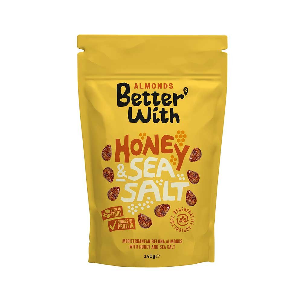 Honey & Sea Salt Almonds - pouch Better With 140g