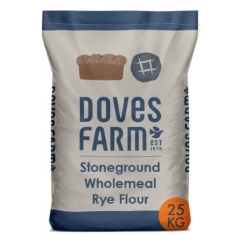 Organic Rye Flour - whole Doves Farm 25kg Organic Rye Flour - whole Doves Farm 25kg