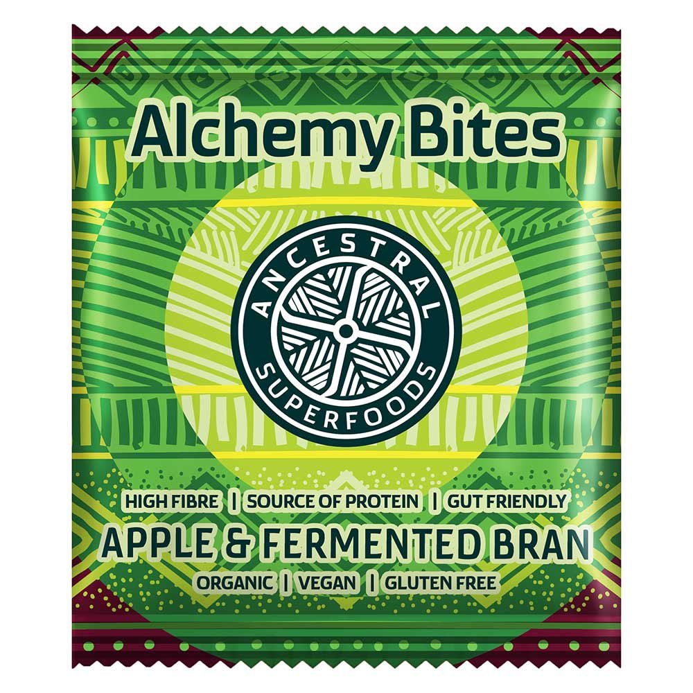Organic Alchemy Bites Apple & Fermented Rice Bran Ancestral Superfoods 8x40g