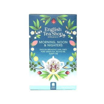 Organic Morning, Noon & Nighters - selection pack - Tea Bags English Tea Shop 6x20bags Organic Morning, Noon & Nighters - selection pack - Tea Bags English Tea Shop 6x20bags