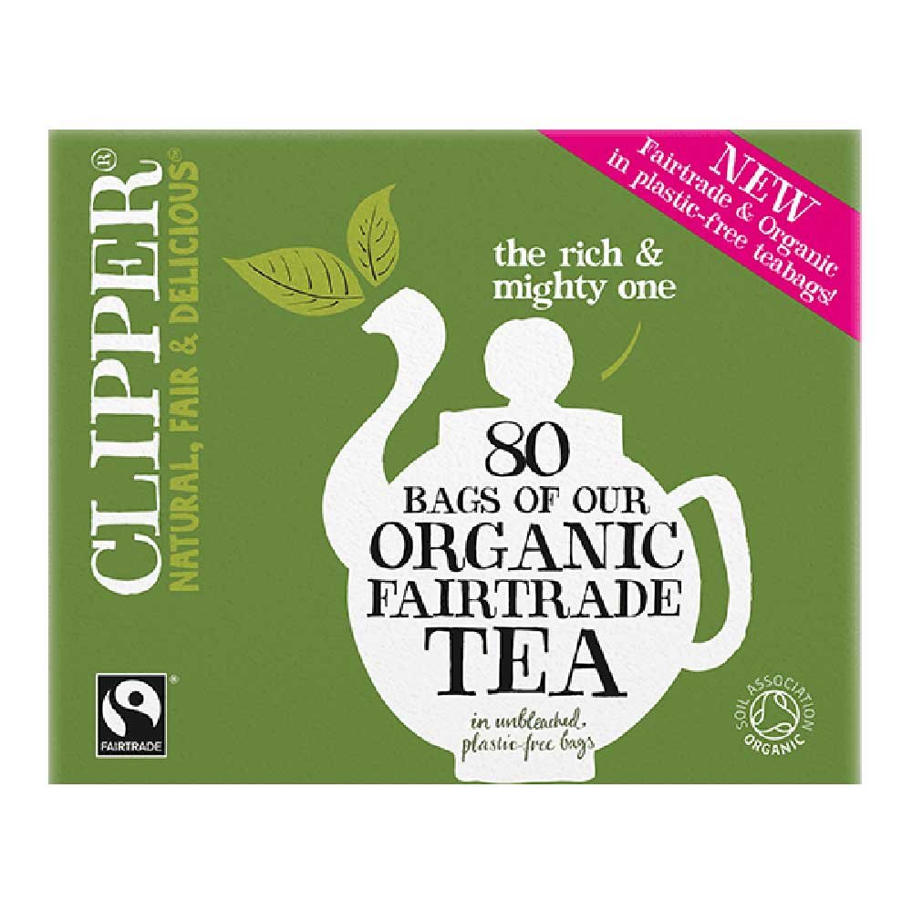 Organic Fairtrade Everyday Tea Bags Clipper 80bgs