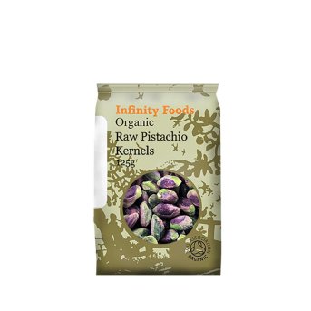 Organic Raw Pistachio Kernels Infinity Foods 125g