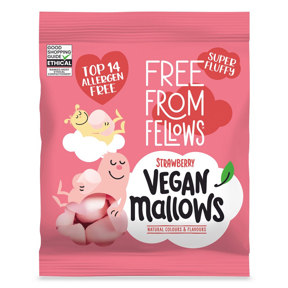 Strawberry Vegan Mallows Free From Fellows 10x105g