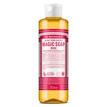 Organic Rose Liquid Soap (1/4 case) Dr. Bronner 6x240ml Organic Rose Liquid Soap (1/4 case) Dr. Bronner 6x240ml