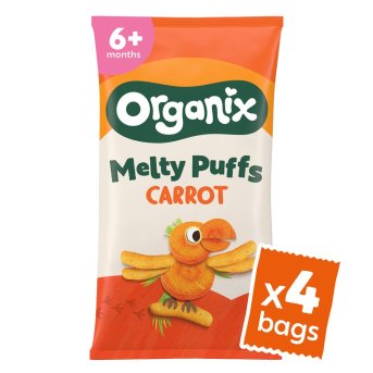 Organic Melty Carrot Puffs multi pack Organix 4x4x18g Organic Melty Carrot Puffs multi pack Organix 4x4x18g