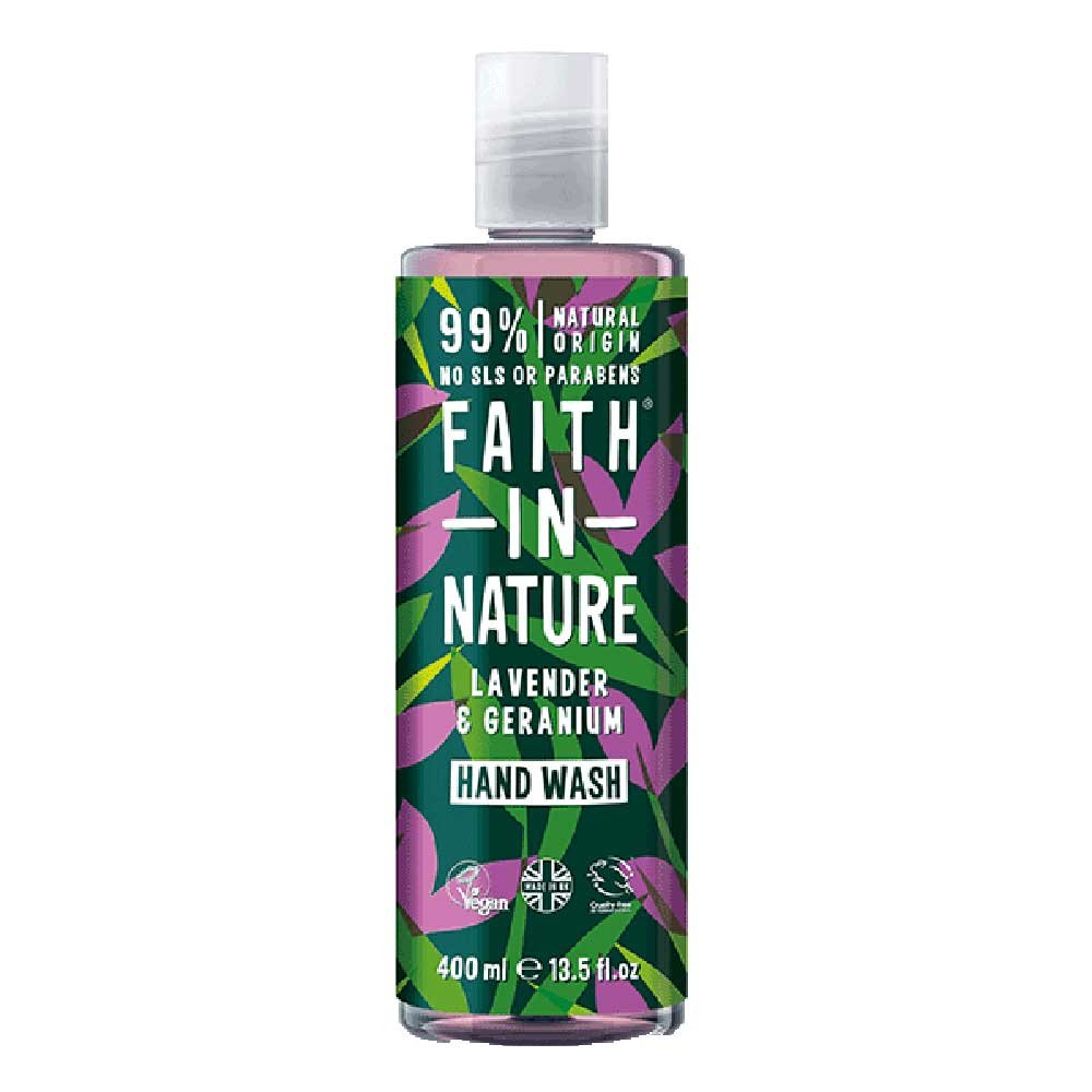 Hand Wash - Lavender & Geranium Faith in Nature 400ml Hand Wash - Lavender & Geranium Faith in Nature 400ml