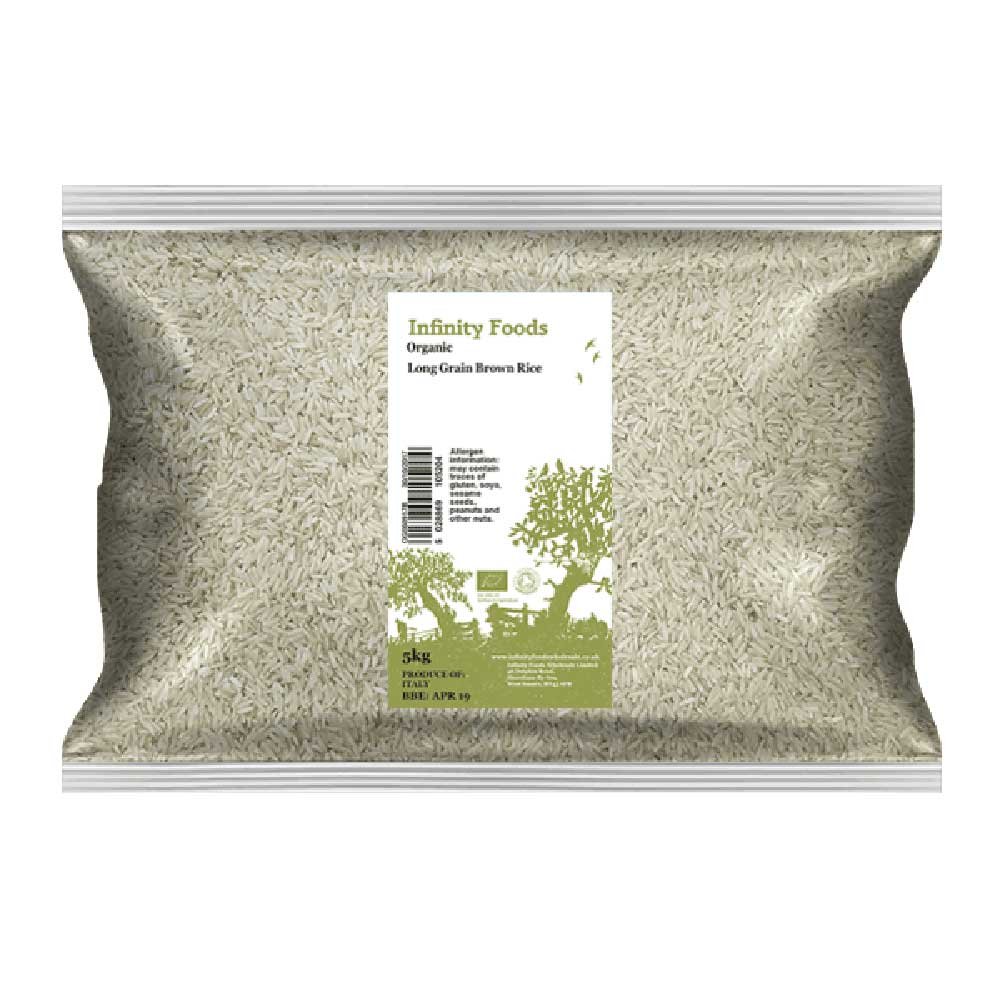Organic Brown Rice Long Grain - Italy Infinity Foods 5kg Organic Brown Rice Long Grain - Italy Infinity Foods 5kg