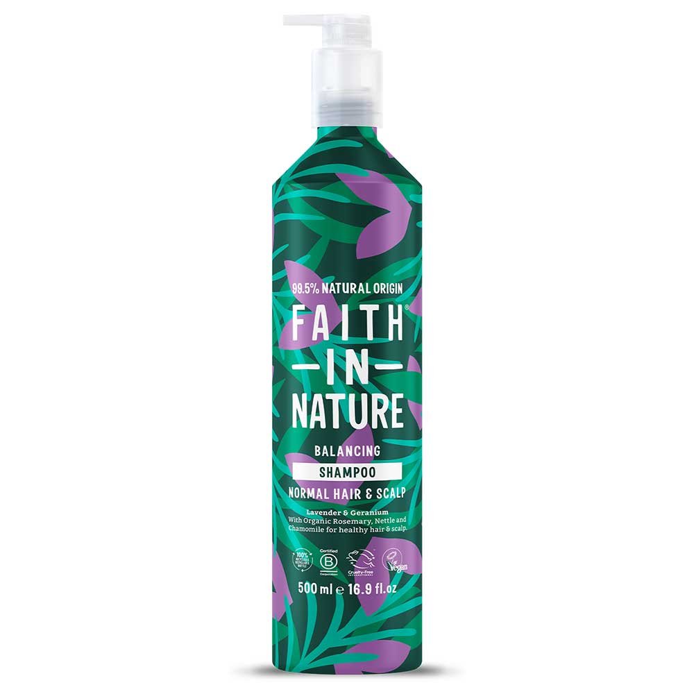 Lavender & Geranium Shampoo - Aluminium Faith in Nature 500m