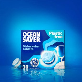 All in One Plastic-free Eco Dishwasher Tabs - 30 Pack Ocean Saver 8x30tab All in One Plastic-free Eco Dishwasher Tabs - 30 Pack Ocean Saver 8x30tab