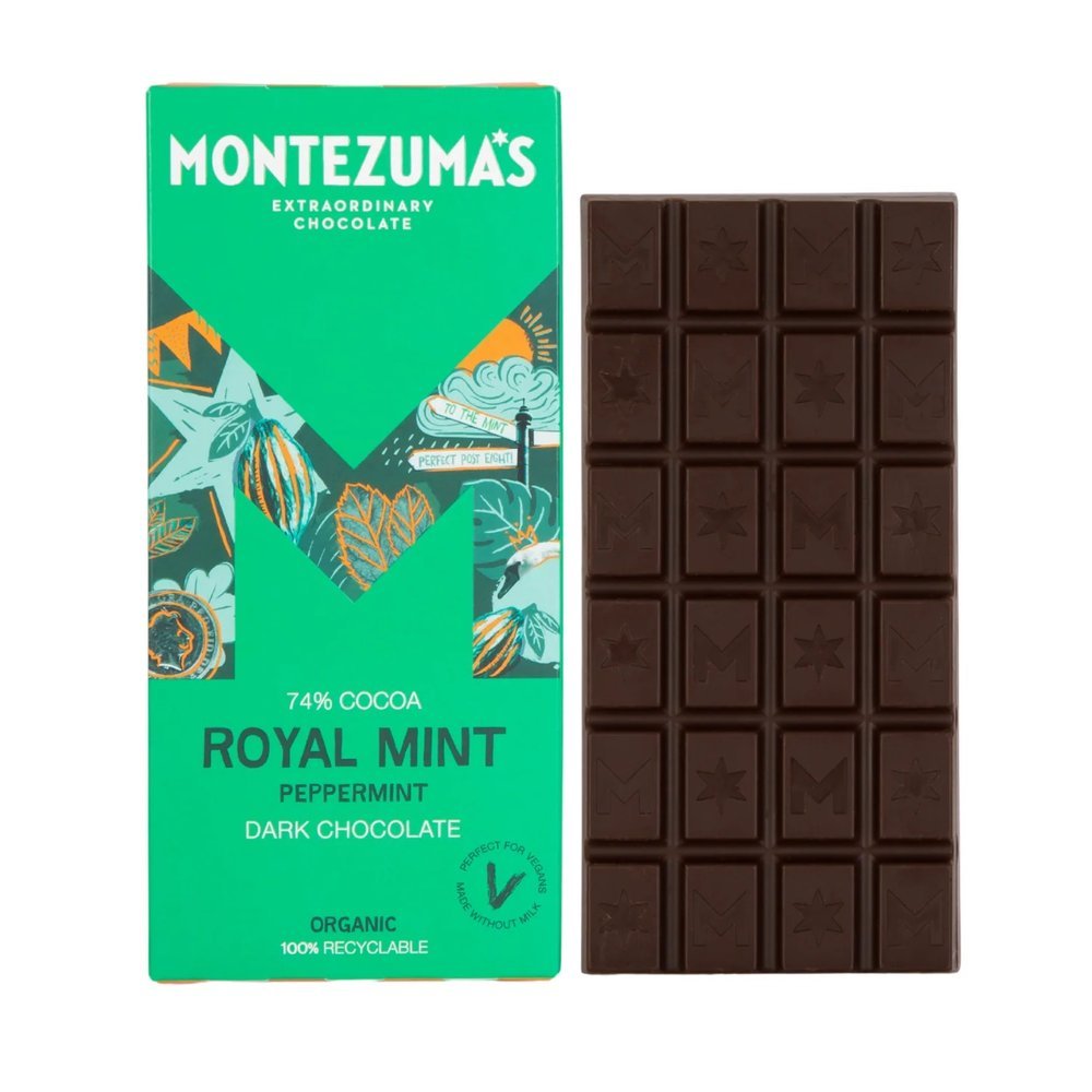 Organic Royal Mint - Dark Chocolate Montezuma 12x90g
