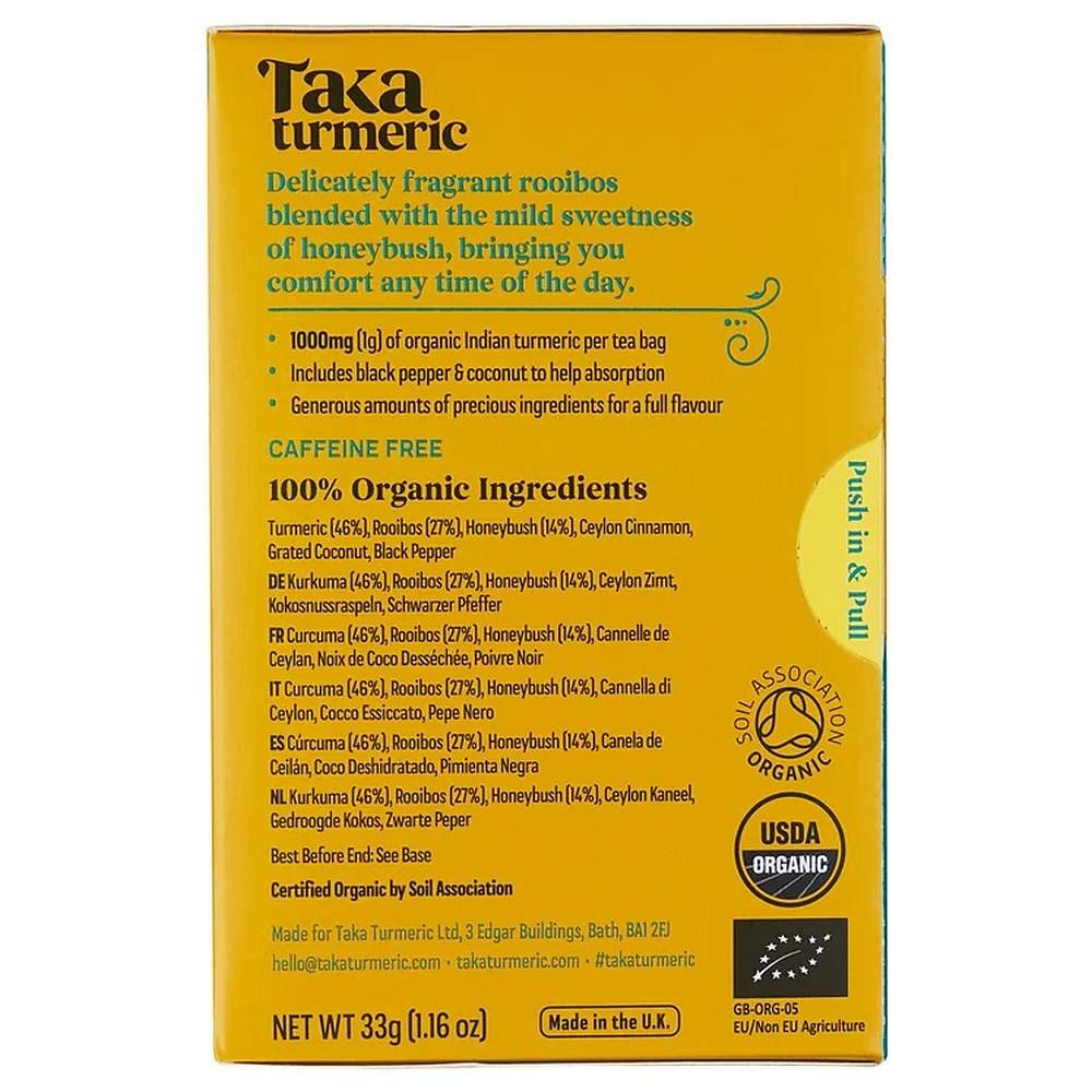 Organic Rooibos Honeybush Turmeric Tea Bags Taka Turmeric 4x15bags Organic Rooibos Honeybush Turmeric Tea Bags Taka Turmeric 4x15bags