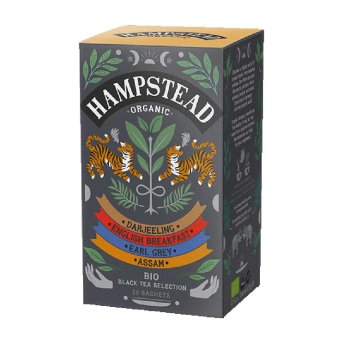 Organic Black Tea Bags Selection Pack Hampstead 4x20bags Organic Black Tea Bags Selection Pack Hampstead 4x20bags