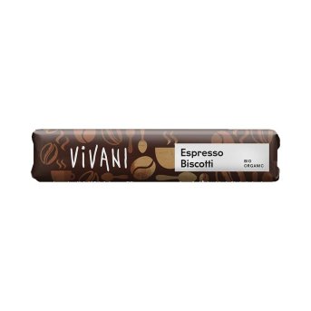 Organic Espresso Biscotti Chocolate Vivani 40g