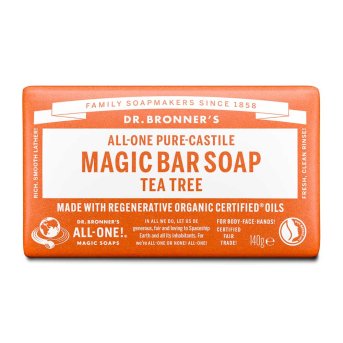 Organic Tea Tree Soap Bar Dr. Bronner 12x140g Organic Tea Tree Soap Bar Dr. Bronner 12x140g