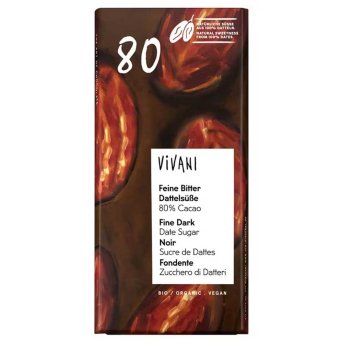 Organic Fine Dark 80% with Date Sugar