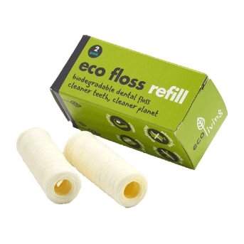 Eco Floss refill biodegradable dental floss ecoLiving 2x50m Eco Floss refill biodegradable dental floss ecoLiving 2x50m