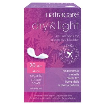 Dry & Light Slim Incontinence Pads Natracare 6x20 Dry & Light Slim Incontinence Pads Natracare 6x20