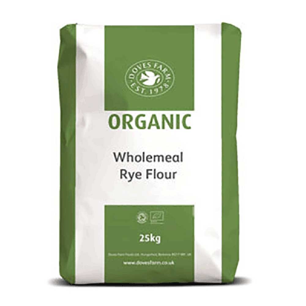 Organic Rye Flour - whole Doves Farm 25kg Organic Rye Flour - whole Doves Farm 25kg
