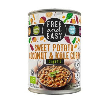 Organic Sweet Potato Coconut & Kale Curry Free & Easy 400g