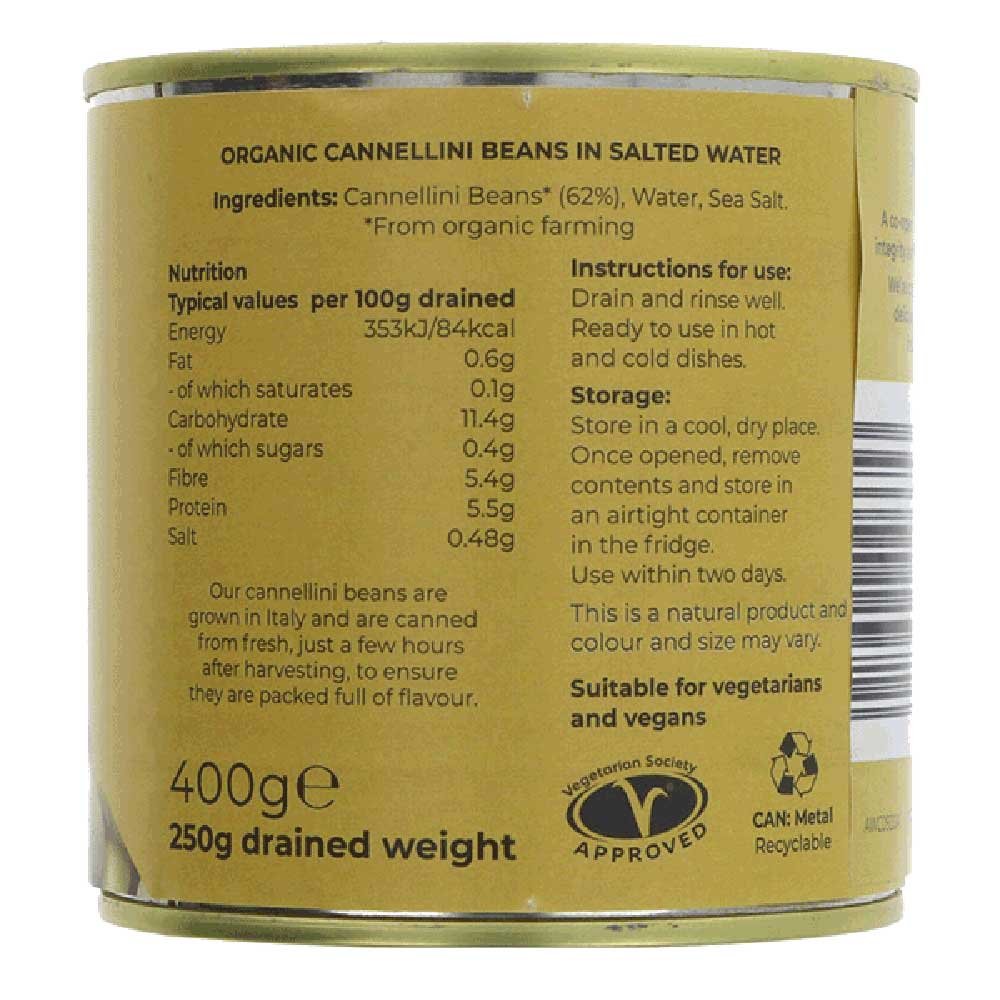 Organic Cannellini Beans Fresh Suma 400g