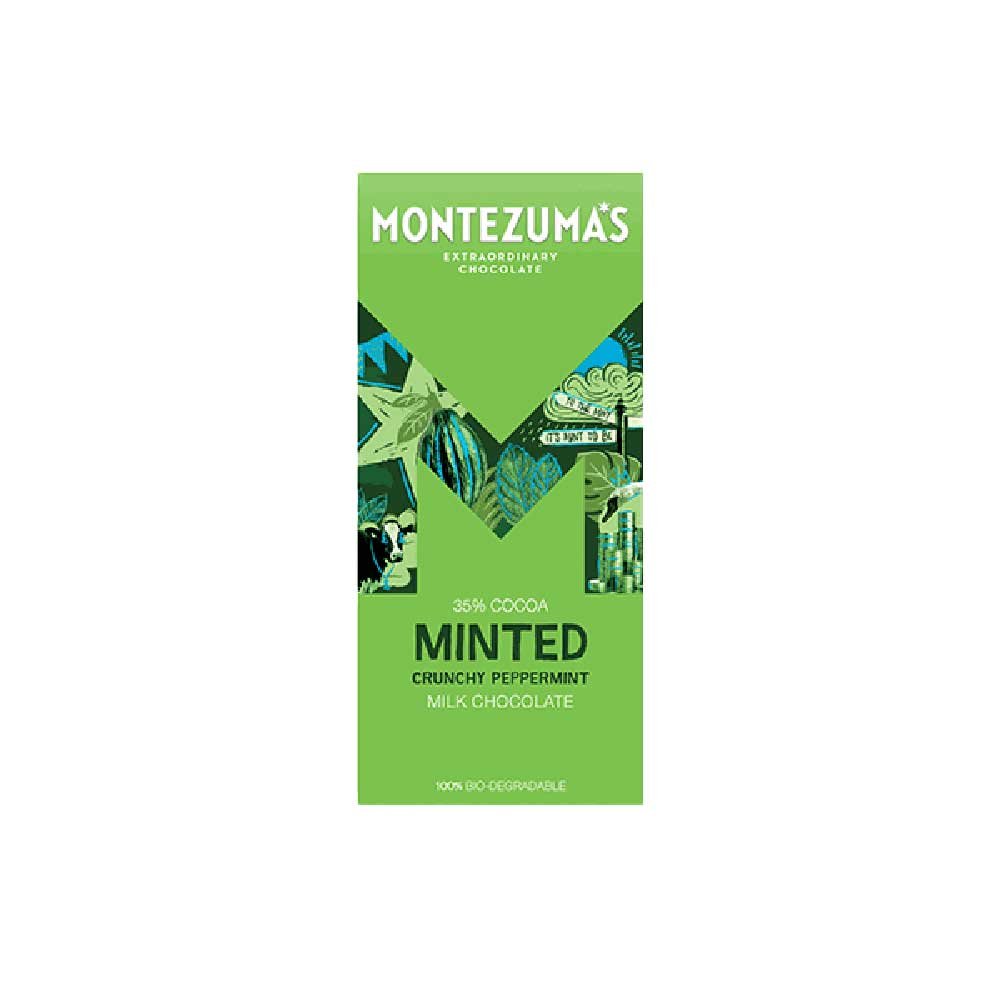 Minted - Milk with Crunchy Peppermint Montezuma 90g