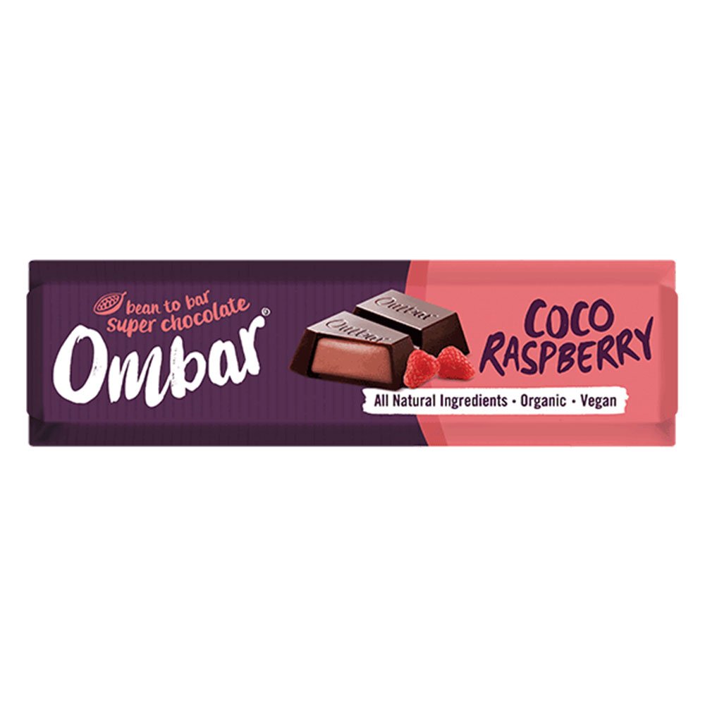 Organic Coco Raspberry Filled Chocolate bar Ombar 42g