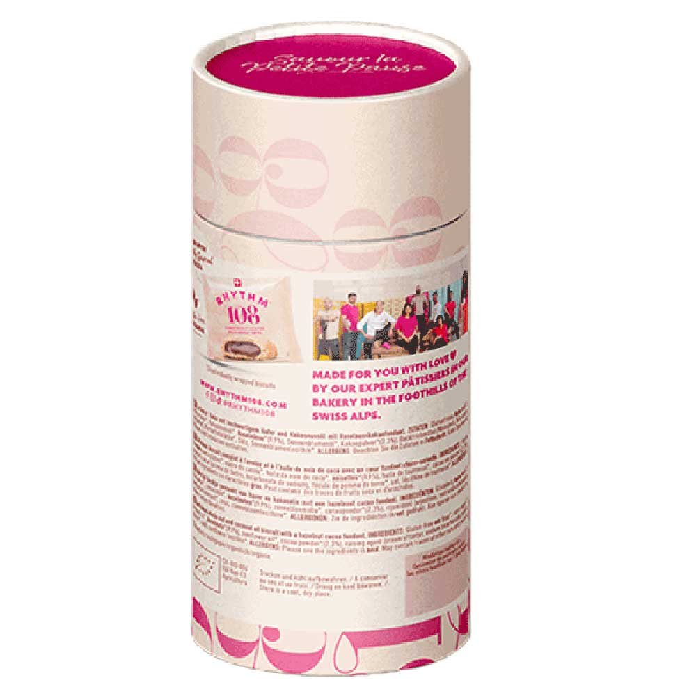 Organic Hazelnut Chocolate Praline Gift Tube Rhythm 108 195g