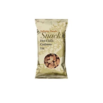 Hot Chilli Cashews Infinity Foods 55g