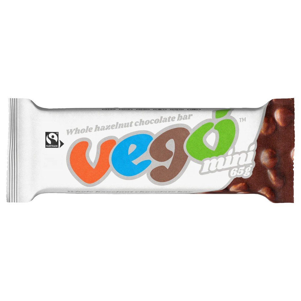 Organic Mini Whole Hazelnut Chocolate Bar Vego 20x65g Organic Mini Whole Hazelnut Chocolate Bar Vego 20x65g