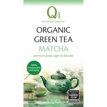 Organic Green Tea Bags & Matcha Qi 6x20bags Organic Green Tea Bags & Matcha Qi 6x20bags